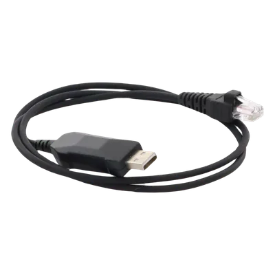 Cable Programador USB / Conector USB-A a RJ45 / Longitud 1 m (3.3 ft) / Compatible Windows 98 a Server 2022 / PU Negro Alta Durabilidad