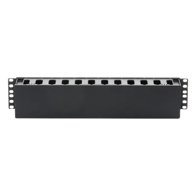 Organizador de Cables Horizontal / 2U / Rack 19" / Polímero ABS Resistente / Pintura Electrostática Negra