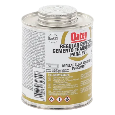 Pegamento / Cemento Claro / 473 ml / Tubo Conduit PVC Pesado / Baja Emisión VOC / Curación Rápida