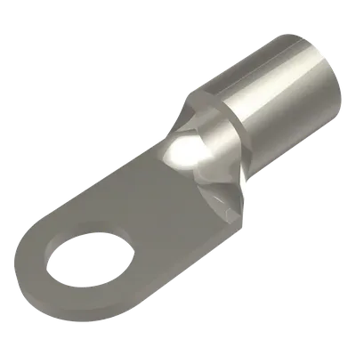 Terminal de Anillo / 6 AWG / Tornillo 1/4" / Cobre Electrolítico / Sin Aislamiento / 25 mm (82.0 ft) Longitud