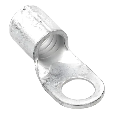 Terminal de Anillo / 6 AWG / Tornillo 1/4" / Cobre Electrolítico / Sin Aislamiento / 25 mm (82.0 ft) Longitud