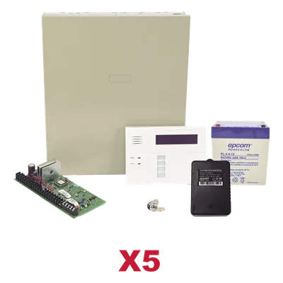 Kit de Paneles de Alarma Híbridos / 8 Zonas Cableadas Ampliables a 48 / Teclado con Receptor Inalámbrico / 3 Particiones / 254 Eventos