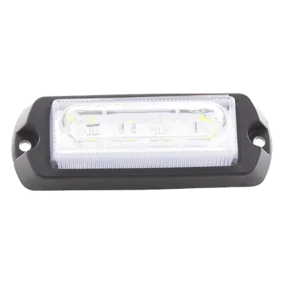 Luz de Advertencia LED / 8 LED Ultra Brillantes / 23 Patrones de Destello / 10-30 VDC / 1A Máx. / Wig Wag / Montaje Permanente