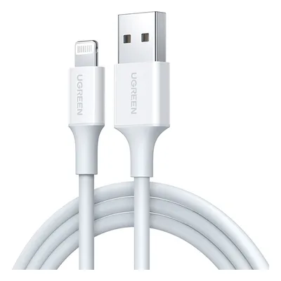 Cable USB-A a Lightning | 1 Metro | Certificado MFi | Carga Rápida 5V/2.4 A| 480 Mbps | PD | Conector C89 | Adecuado para iPhone, iPad y iPod | Protección Integrada | Caja de ABS | Cubierta de TPE | C