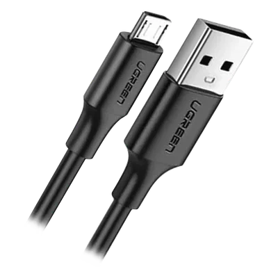 Cable USB-A a Micro USB / 1 Metro (3.28 Pies) / Carga Rápida QC 3.0/2.0 18W / Transferencia 480Mbps / 5,000 Flexiones / ABS y PVC