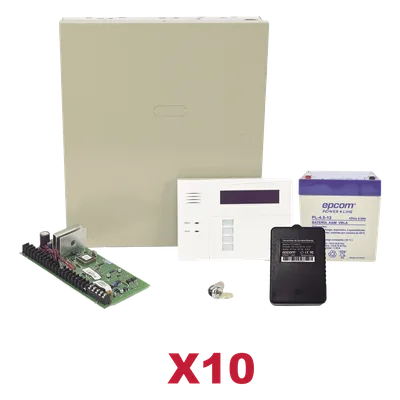 Kit de Paneles de Alarma Híbrido / 8 Zonas Cableadas Ampliables a 48 / Teclado con Receptor Inalámbrico / 3 Particiones / 1 km (3280.8 ft) de Alcance RF