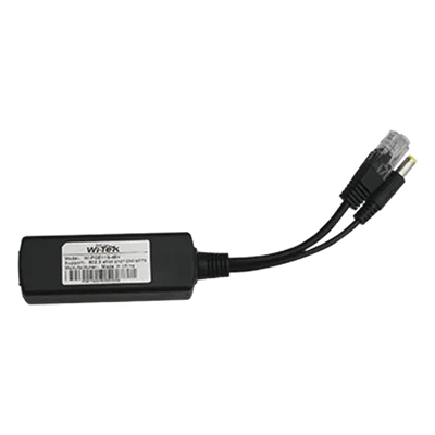 Splitter PoE / Entrada 802.3af/at 30W / Salida 12 Vcc 2A / Puerto 10/100 Mbps / Protección 6 kV / -40 a 80°C
