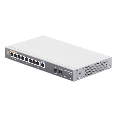 Router Gigabit VPN / Balanceador de cargas / 60,000 sesiones NAT / 9 puertos RJ45 Gigabit + 2 puertos SFP / PoE entrada y salida / Compatible con GWN Cloud