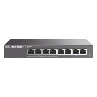 Switch PoE+ Gigabit No Administrable / 8 Puertos 10/100/1000 Mbps / 4 Puertos PoE+ 60W / 16 Gbps / 8K MAC
