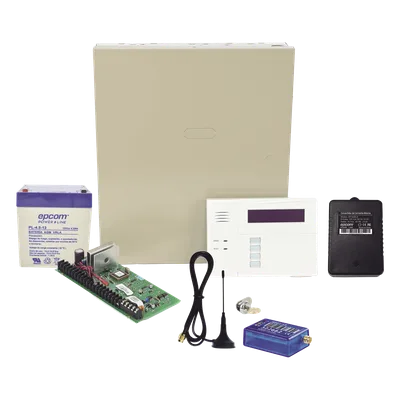 Panel de Alarma Híbrido / 48 Zonas Alámbricas e Inalámbricas / Comunicador Celular 2G / Teclado con Receptor RF / 3 Particiones