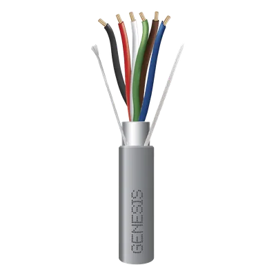 Cable Multiconductor Blindado Plenum / 6x22 AWG / 305 m (1000 ft) / Clasificación CMP-CL3P-FPLP / Color Gris