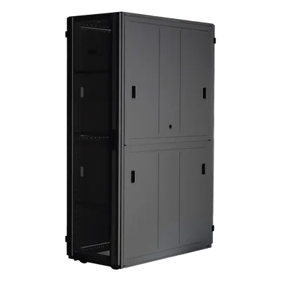 Gabinete para Centro de Datos / 42 UR / 600 mm de Ancho / 1200 mm de Profundidad / Carga Estática 1588 kg / Ventilación 80% / Acero Soldado