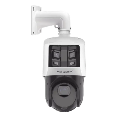 PTZ IP TandemVu / 4 Megapixel PTZ + 6 Megapixel Panorámica / Zoom Óptico 25x / IR 100 m (328.1 ft) / WDR 120 dB / PoE+ / IP66