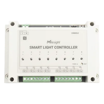 Controlador de Iluminación LoRaWAN / 8 Circuitos / Medición de Energía LN / Retraso Programable 18 hrs / D2D Sin Gateway