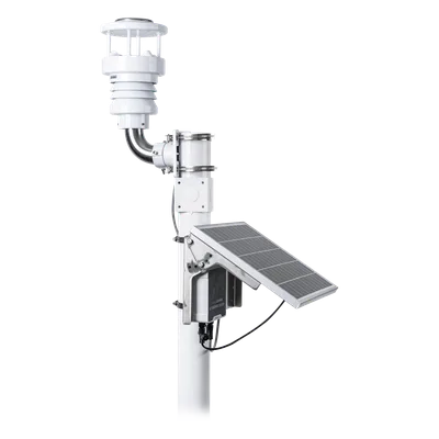 Estación Meteorológica LoRaWAN / Transmisión hasta 15 km (9.3 mi) / Panel Solar y Batería / IP65-IP67 / 19,000 Registros Históricos