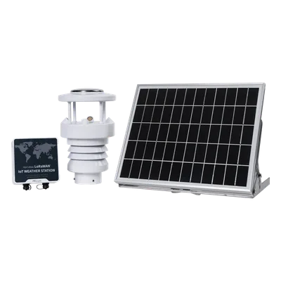 Estación Meteorológica LoRaWAN / Transmisión hasta 15 km (9.3 mi) / Panel Solar y Batería / IP65-IP67 / 19,000 Registros Históricos