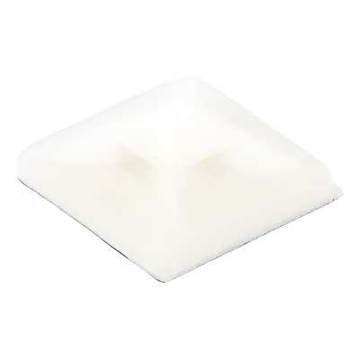 Montaje Adhesivo para Bridas / 25 x 25 mm (0.98 x 0.98 in) / Nylon 6.6 V-2 / 4 Vías / Interior y Exterior / Paquete 100 pz