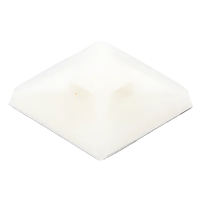 Montaje Adhesivo para Bridas / 25 x 25 mm (0.98 x 0.98 in) / Nylon 6.6 V-2 / 4 Vías / Interior y Exterior / Paquete 100 pz