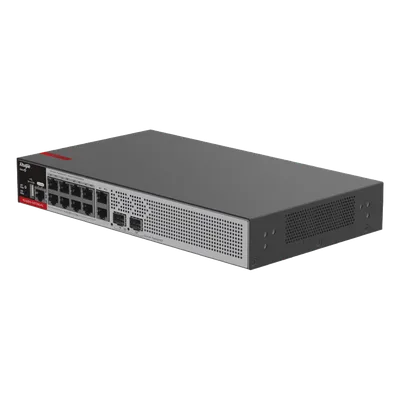 Switch PoE+ Administrable L2+ / 8 Puertos PoE+ Gigabit / 2 Uplink SFP 2.5G / 125W PoE / 30Gbps / 1U