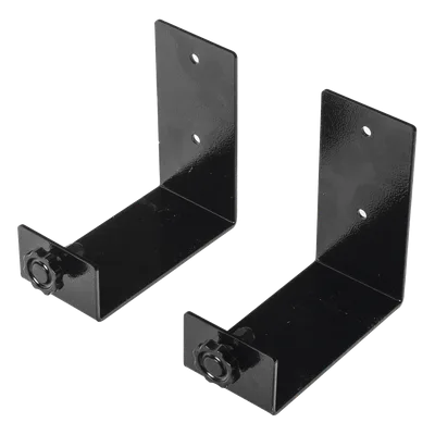 Kit de Ménsulas para Backup / 120 x 120 mm (4.7 x 4.7 in) / Soporte 100 mm (3.9 in) / Montaje en Pared / Metal Negro