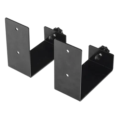 Kit de Ménsulas para Backup / 120 x 120 mm (4.7 x 4.7 in) / Soporte 100 mm (3.9 in) / Montaje en Pared / Metal Negro
