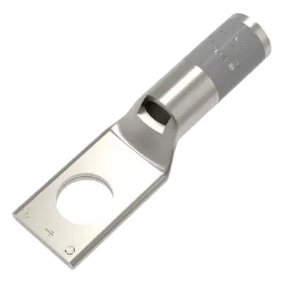 Terminal de Compresión / Ojo 1/4" / Calibre 14 AWG / Barril Estándar / Cobre Galvanizado