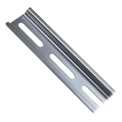 Riel DIN / 35 mm ranurado / 2 m (6.56 ft) / Acero cromo-zinc laminado en frío
