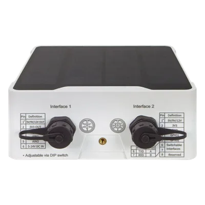 Controlador de nodo LoRaWAN / IP67 / LoRaWAN Clase A y C / GPIO, AI, RS232, RS485 / Alcance 11 km / 36,000 ft / Celda solar y batería integrada / NFC y USB
