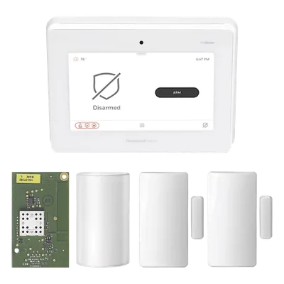 Kit de Panel de Alarma / Pantalla Táctil 7 Pulgadas / Tecnología Inalámbrica SIX / Cifrado AES-128 / Sensor PIR / 2 Contactos Magnéticos / Respaldo de Batería