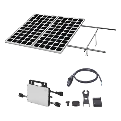 Kit Solar Interconexión / 1.1 kW Pico / 220 VCA / Microinversor 1 kW / 2 Módulos 550 W / Riel 35 mm