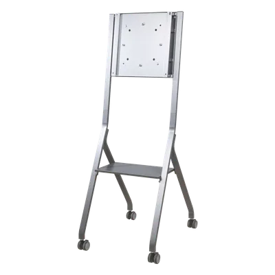 Soporte Móvil para Pantalla / Carga 100 kg (220 lbs) / 55" a 98" / VESA 400 x 400 mm / Superficie Antibacteriana / Base con Ruedas