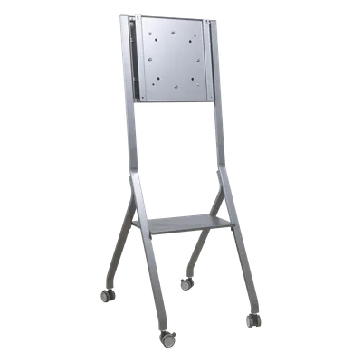 Soporte Móvil para Pantalla / Carga 100 kg (220 lbs) / 55" a 98" / VESA 400 x 400 mm / Superficie Antibacteriana / Base con Ruedas