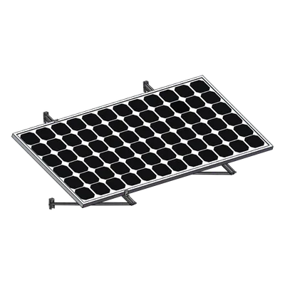 Montaje para Módulos Solares / Aluminio Anodizado / Riel 1400 mm / Espesor 35-40 mm / Muro