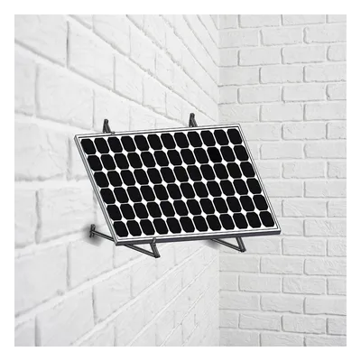 Montaje para Módulos Solares / Aluminio Anodizado / Riel 1400 mm / Espesor 35-40 mm / Muro