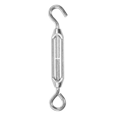 Tensor Gancho con Armella / 1/4" x 7" / 3/8" / 40.8 kg / Acero Zincado / 0.58 ft