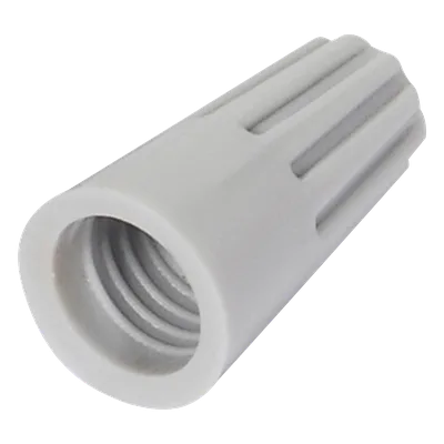Capuchón de Cable Roscable / 18 AWG / Inserto Metálico / Paquete 25 piezas / Gris