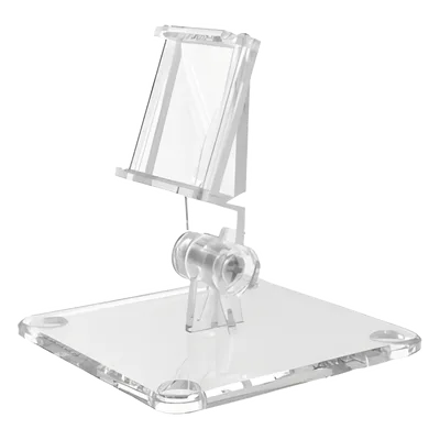 Soporte de Escritorio en T / Rotación 50° / Compatible con Etiquetas 2.13" a 4.2" / Policarbonato y ABS Transparente / Montaje Directo