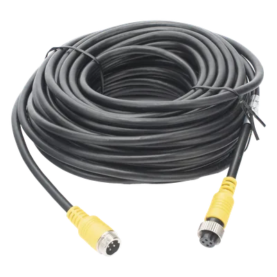Cable Extensor para Videovigilancia Móvil / 15 m (49.2 ft) / Conector Aviación / Video Audio y Voltaje / 5.5 mm Diámetro / Uso Interno