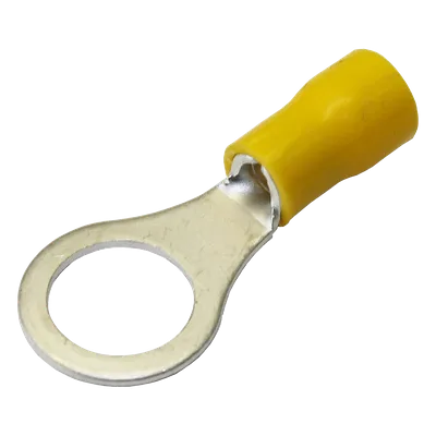 Terminal Tipo Ojo / 1/4" / Calibre 12-10 AWG / Cobre Estañado / Aislamiento Termoplástico / Paquete 25 Piezas