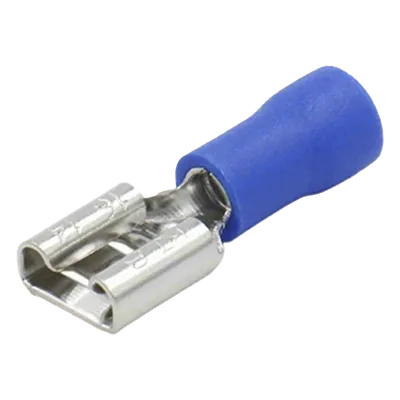 Terminal Hembra Aislada / 16-14 AWG / Conector 0.250" (6.35 mm) / Estilo Push-On / Paquete 25 Piezas