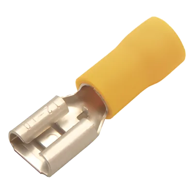 Terminal Hembra Aislada / 0.250 pulgadas / Calibre 12 - 10 AWG / Push-On / Paquete 25 piezas