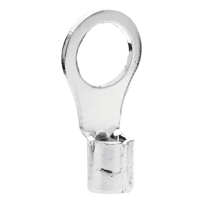 Terminal Tipo Ojo / Sin Aislar / 8 AWG / 1/4" (6.35 mm) / Cobre Estañado / Paquete 25 piezas