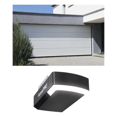 Kit de Puerta de Garage / 12x8 Pies / Lisa Línea Central / Blanca / Insulada / Motor DC 1/2HP / Riel Cadena Tipo C