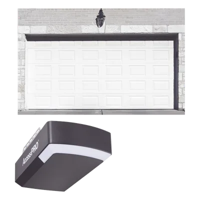 Kit de Puerta de Garage / 14x8 Pies (4.27 x 2.44 m) / Insulada / Motor DC 1/2 HP / Cuadro Corto / Blanco