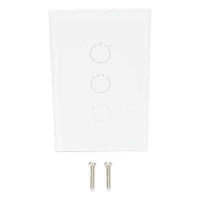 Interruptor Táctil Z-Wave Plus / 3 Circuitos / Alimentación Universal AC 85-260V / Frecuencias Multi-Región / Protección Sobrecorriente