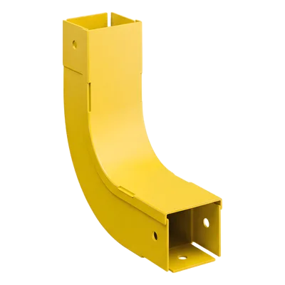 Bajada Vertical Interior 90° / Radio de Curvatura 50.8 mm / Altura 176.3 mm / Canaleta 2x2 / PC/ABS / Amarillo