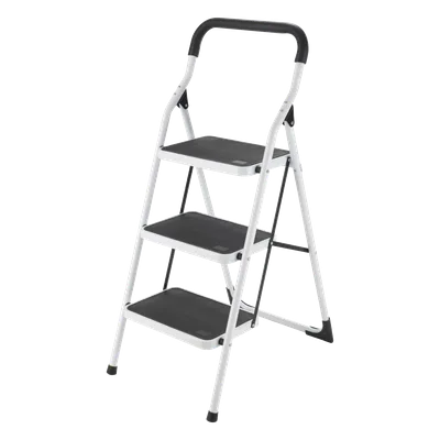 Escalera plegable tipo taburete / Acero / 160 kg / 1.2 - 2.1 m (3.9 - 6.9 ft) / 1.13 m (3.7 ft)