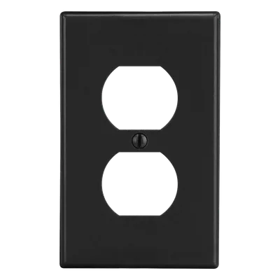 Tapa para Contacto Dúplex / Policarbonato / 4.63 x 2.88 x 0.25 in / Orientación Vertical / UL 94 V2 / Color Negro