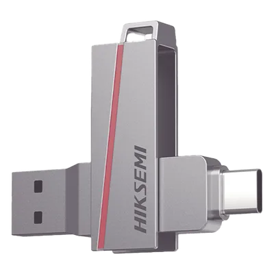 Memoria USB Dual / 128 GB / USB-C y USB-A / Lectura 150 MB/s / Escritura 45 MB/s / Aleación de Zinc Retráctil