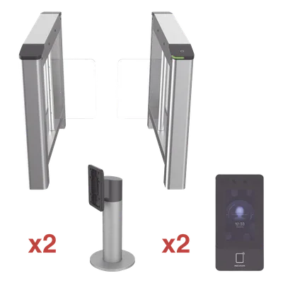 Kit de Torniquete con Terminales Faciales / Montajes Incluidos / Izquierdo y Derecho / Carril 90 cm (2.95 ft) / 3,000,000 MCBF / 4 Pares de IR